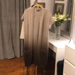 Vince cashmere blend ombré long cardigan
